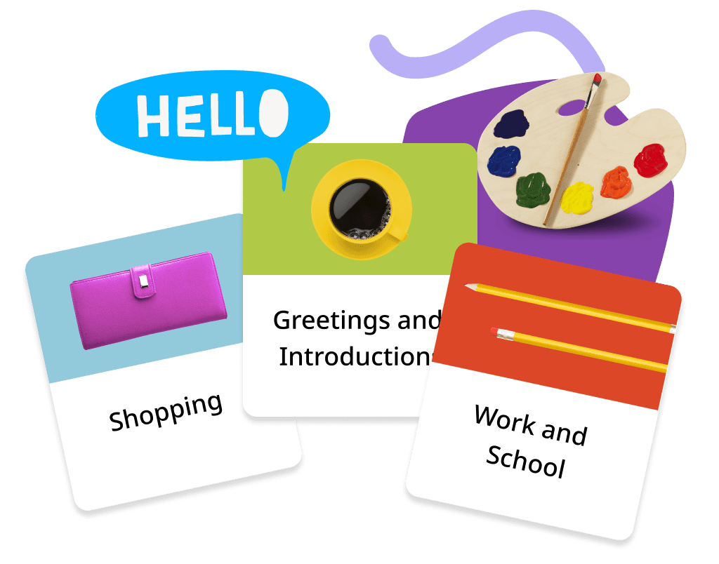 Rosetta Stone category selection graphic