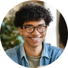 Portrait of a smiling language learner used for an online tutoring testimonial