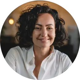 Portrait of a smiling language learner used for an online tutoring testimonial