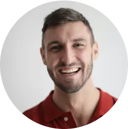 Portrait of a smiling language learner used for an online tutoring testimonial