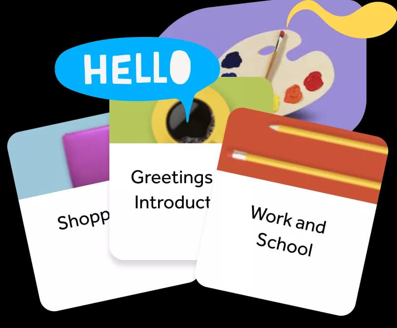 Rosetta Stone category selection graphic