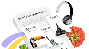 Rosetta Stone app on mobile phone.
